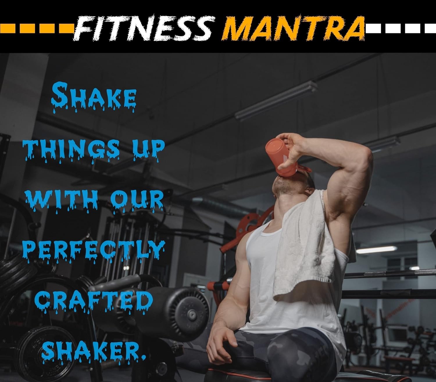 Fitness Mantra® Premium 700ml Protein Shaker Bottle with Mixer Ball for Men & Women |Capacity 700 ml|