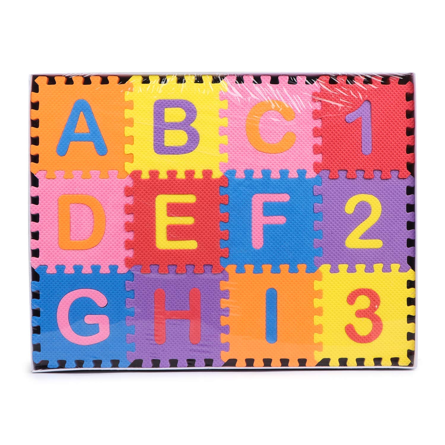 Fitness Mantra® Alphabet and Number Mini Puzzle Mat for Kids Learning & Fun Purpose[Suitable for Above 2 Years Children][36 Pcs.][Play is The Highest Form of Learning]