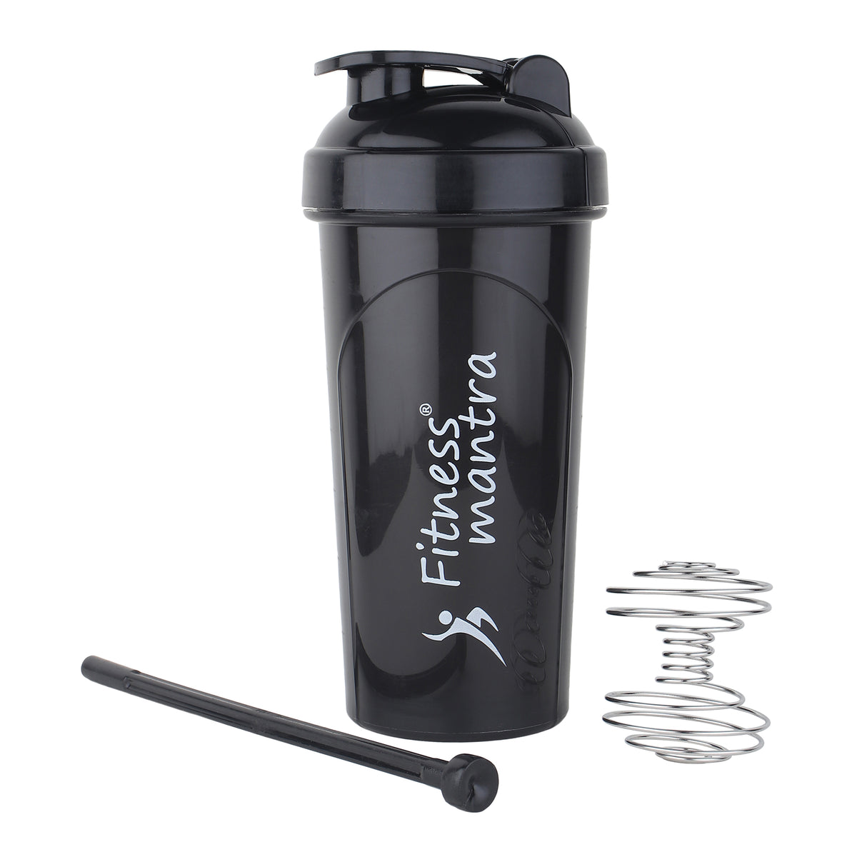 Fitness Mantra® 700ml Classic Shaker Bottle for Men & Women [Capacity 700 ml, Black Color]