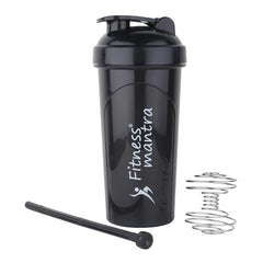 Fitness Mantra® 700ml Classic Shaker Bottle for Men & Women [Capacity 700 ml, Black Color]